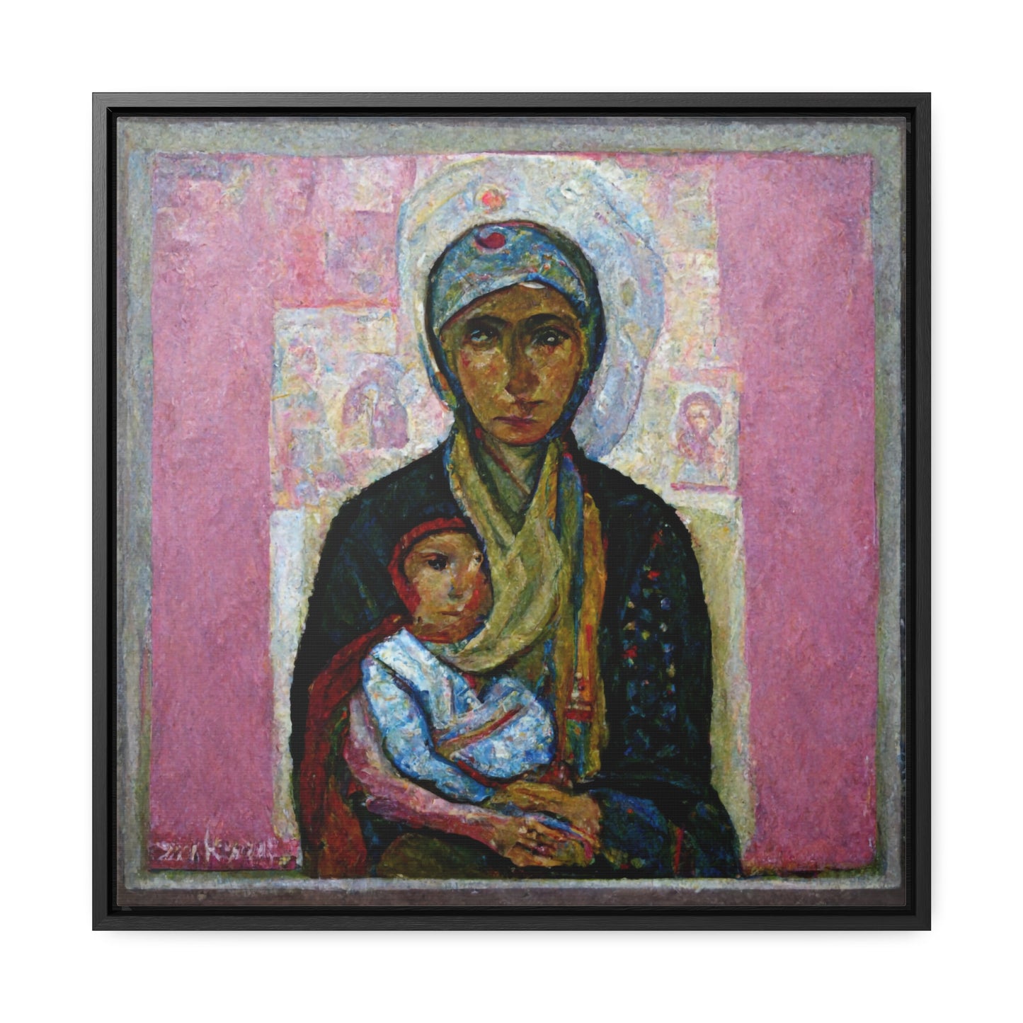 Mary and the Child 25, Valentinii, Gallery Canvas Wraps, Square Frame