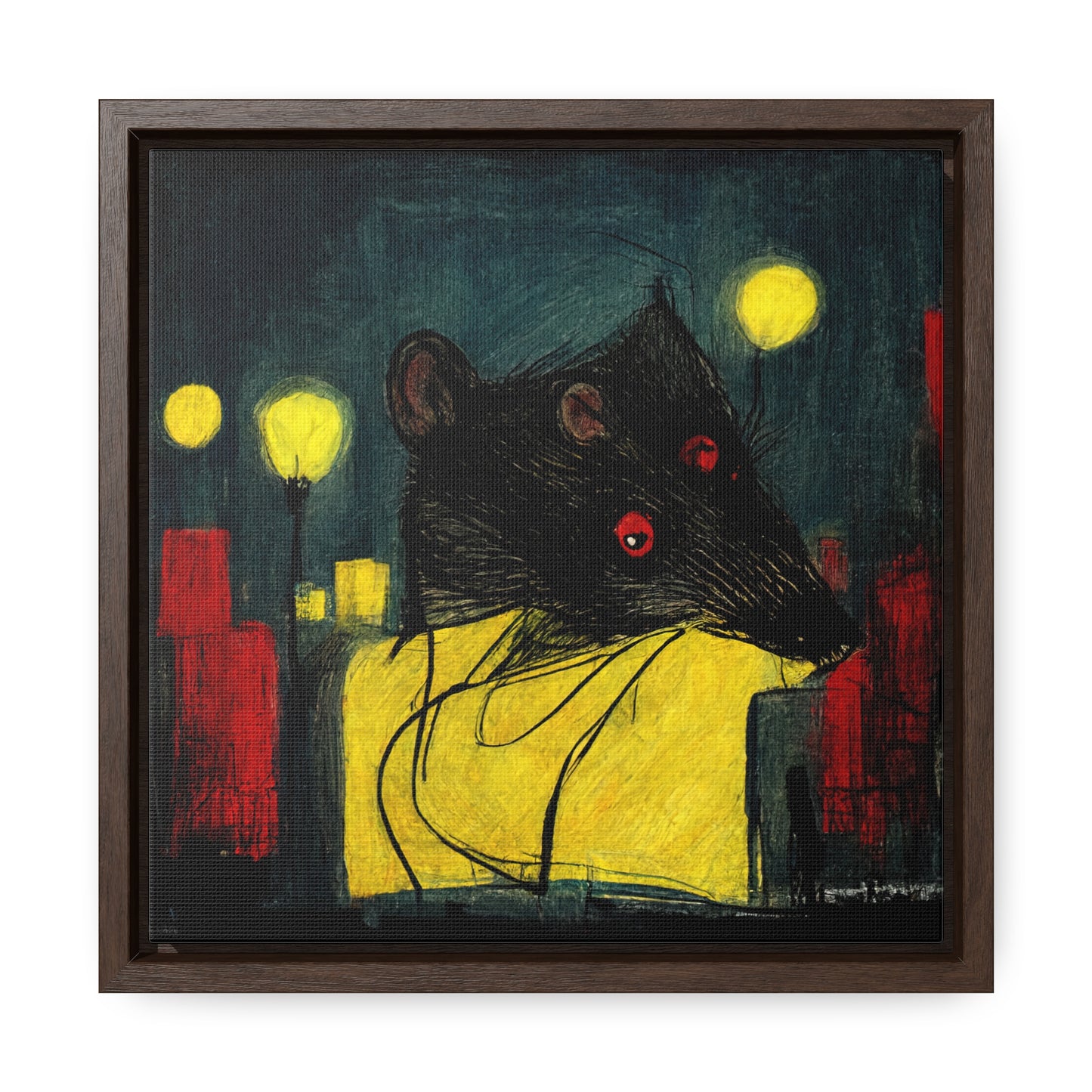 Urban Rat 5, Valentinii, Gallery Canvas Wraps, Square Frame