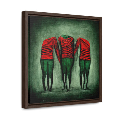 Loneliness Green Red 8, Valentinii, Gallery Canvas Wraps, Square Frame