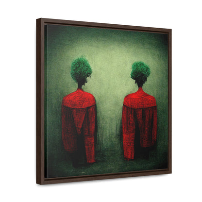 Loneliness Green Red 28, Valentinii, Gallery Canvas Wraps, Square Frame