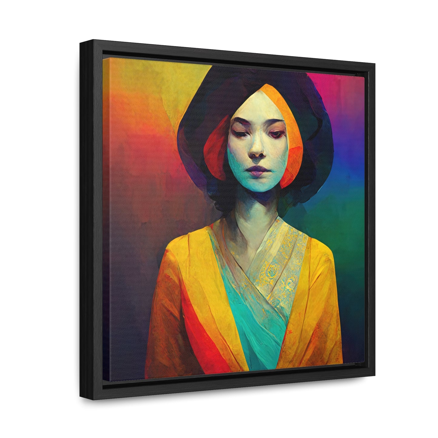 Lady's faces 6, Valentinii, Gallery Canvas Wraps, Square Frame