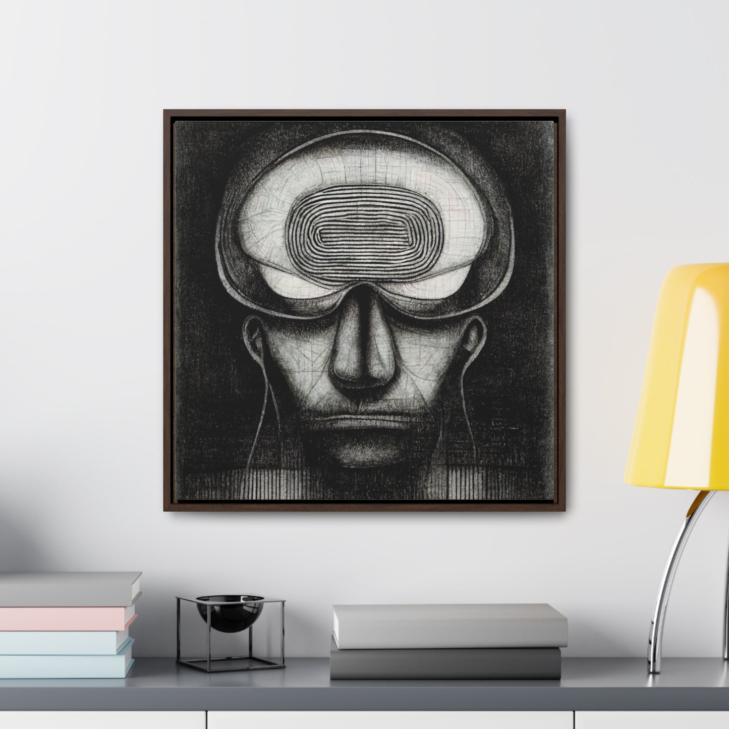 Brain 61, Valentinii, Gallery Canvas Wraps, Square Frame