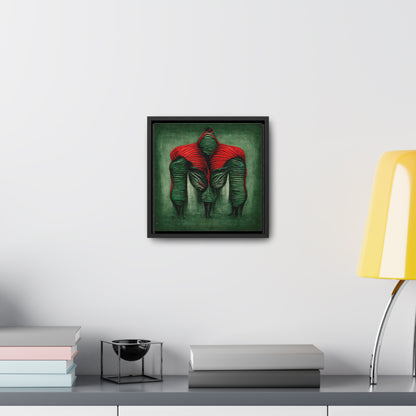 Loneliness Green Red 5, Valentinii, Gallery Canvas Wraps, Square Frame