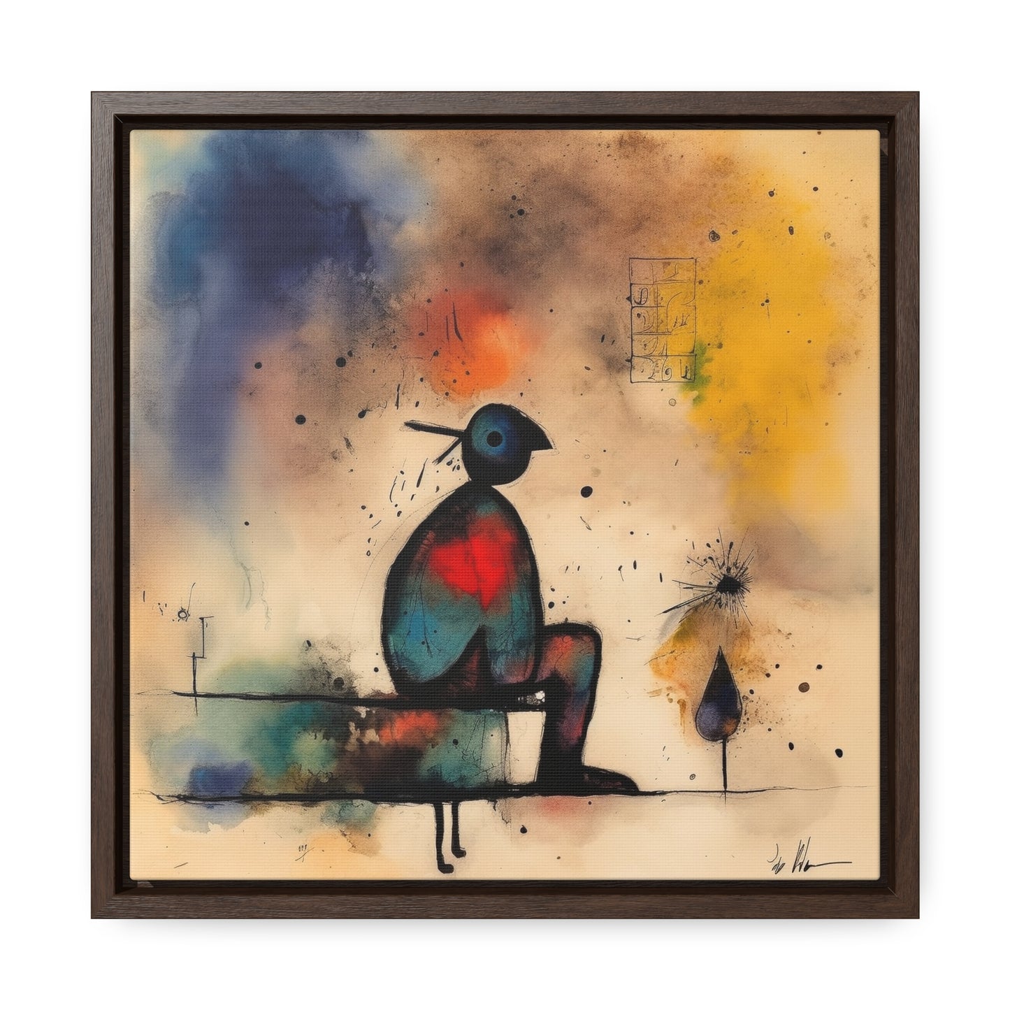 Sad Man 4, Valentinii, Gallery Canvas Wraps, Square Frame