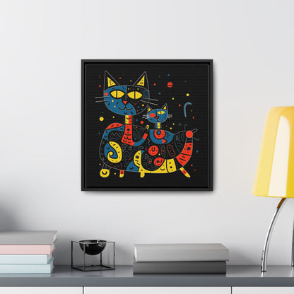 Cat 128, Gallery Canvas Wraps, Square Frame