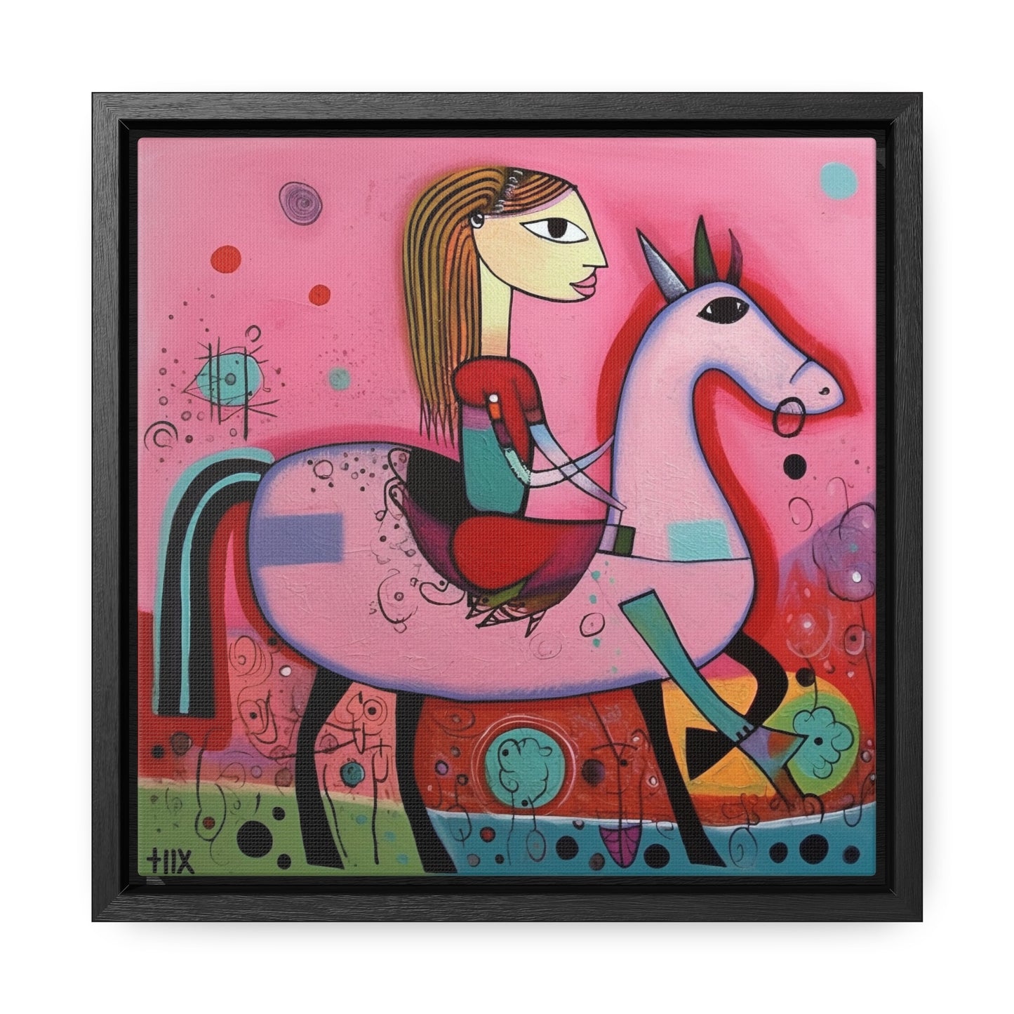 The Dreams of the Child 63, Gallery Canvas Wraps, Square Frame