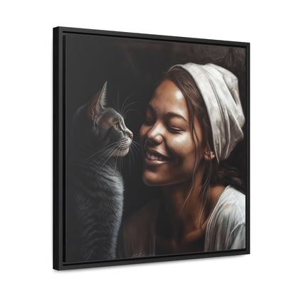 Cat Woman 29, Gallery Canvas Wraps, Square Frame