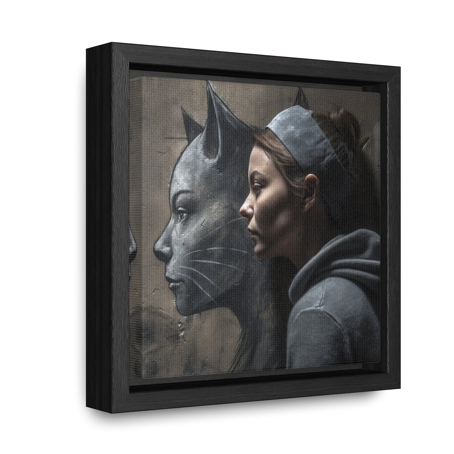 Cat Woman 22, Gallery Canvas Wraps, Square Frame