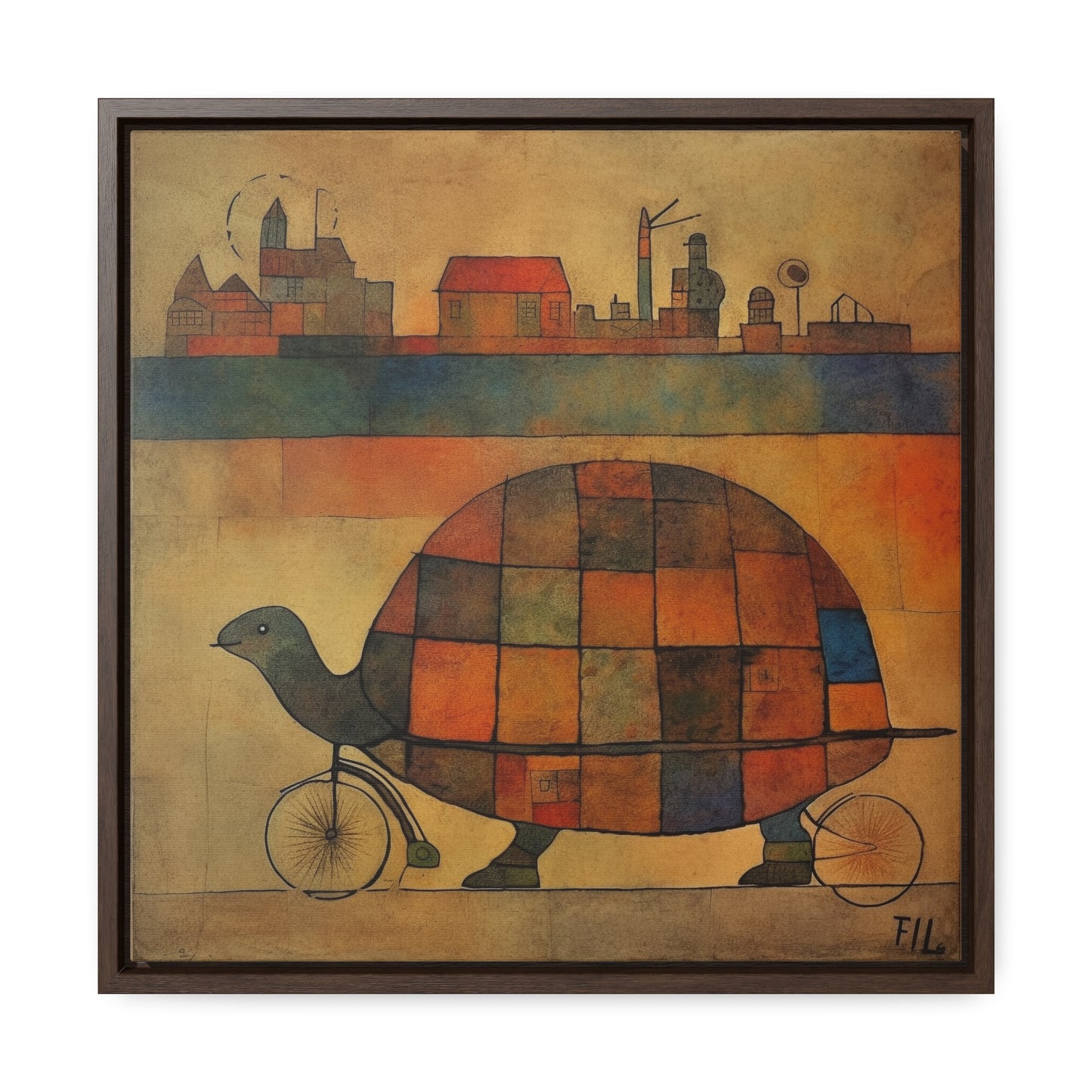 Turtle 10, Gallery Canvas Wraps, Square Frame