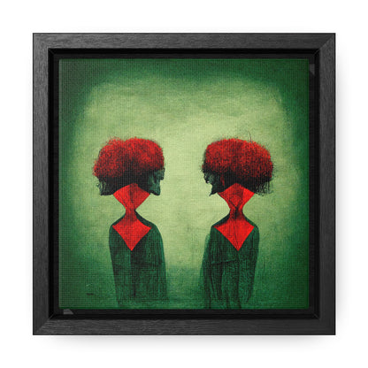 Loneliness Green Red 29, Valentinii, Gallery Canvas Wraps, Square Frame