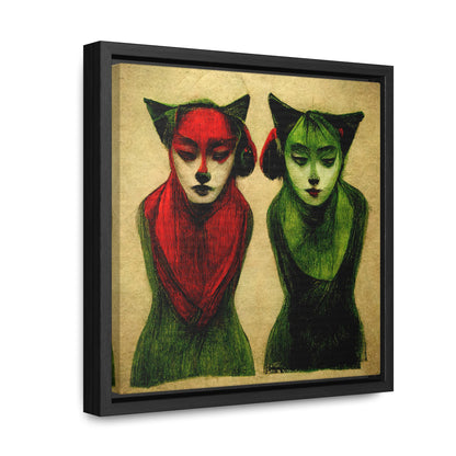 Cat Woman 4, Valentinii, Gallery Canvas Wraps, Square Frame