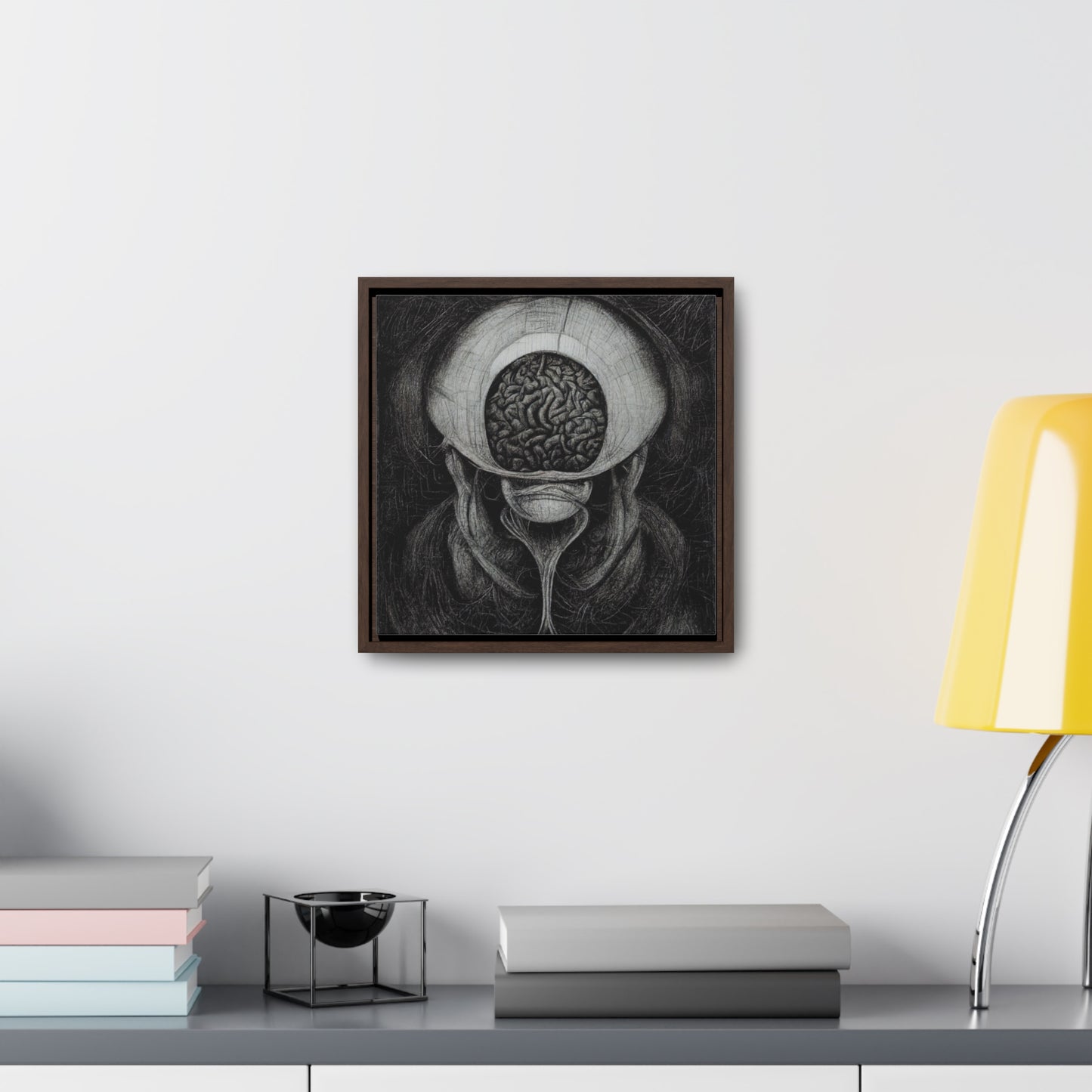 Brain 9, Valentinii, Gallery Canvas Wraps, Square Frame