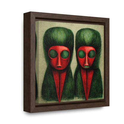 Loneliness Green Red 19, Valentinii, Gallery Canvas Wraps, Square Frame