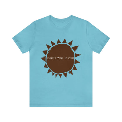 Brown Sun, Unisex Jersey Short Sleeve Tee