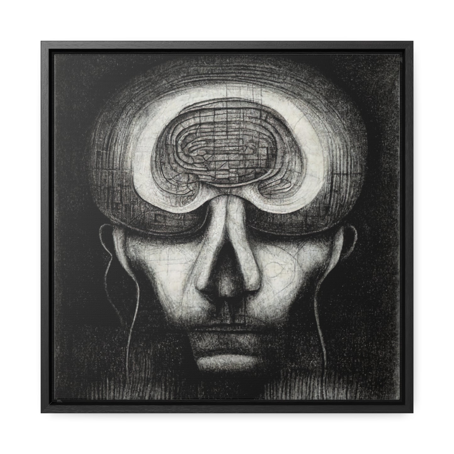 Brain 57, Valentinii, Gallery Canvas Wraps, Square Frame