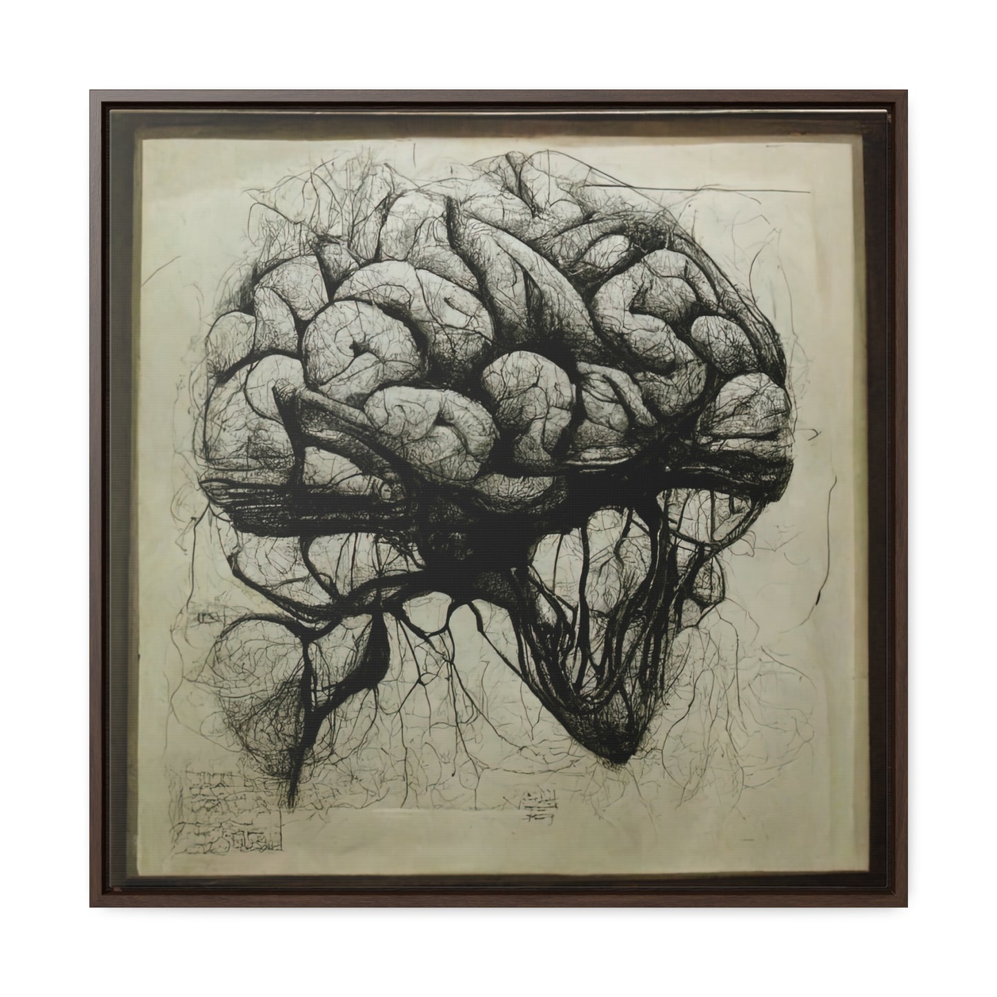 Brain 55, Valentinii, Gallery Canvas Wraps, Square Frame