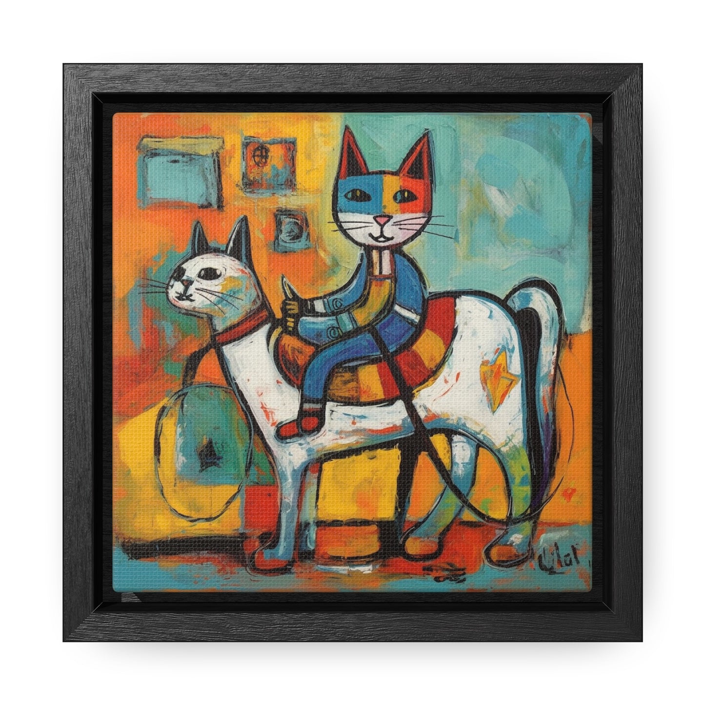 Cat 108, Gallery Canvas Wraps, Square Frame