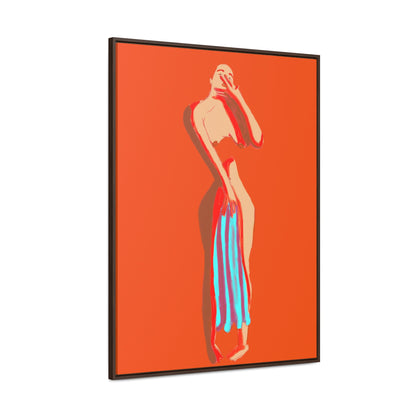 The Orange Towel, Original Eduard Pavel, Gallery Canvas Wraps, Vertical Frame