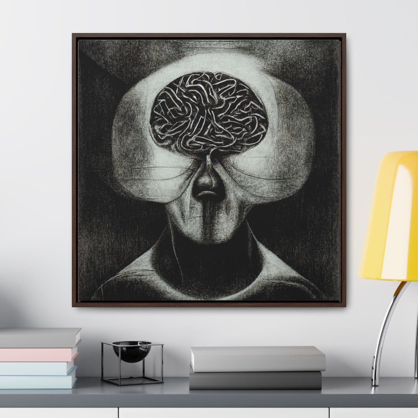 Brain 38, Valentinii, Gallery Canvas Wraps, Square Frame