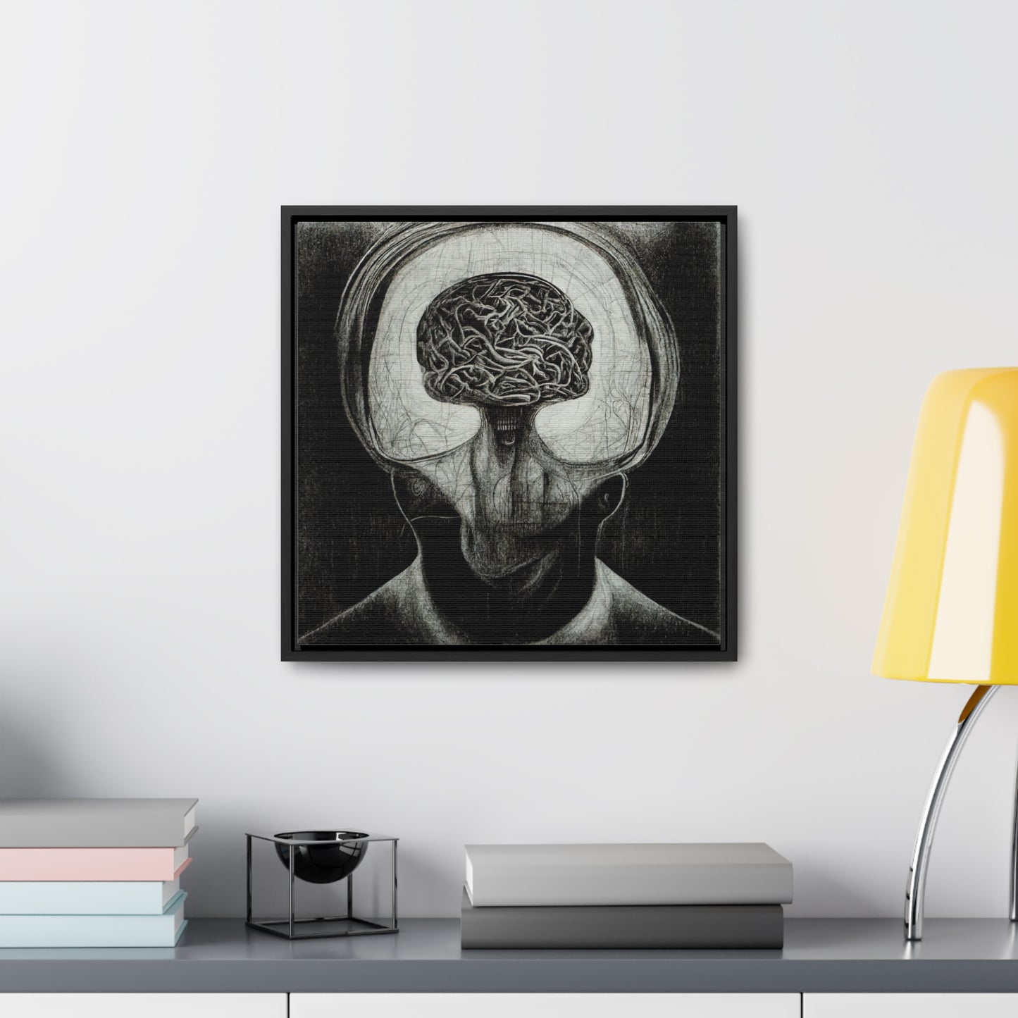 Brain 47, Valentinii, Gallery Canvas Wraps, Square Frame