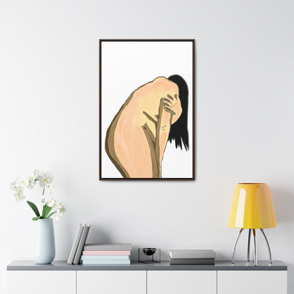 Sorrowful Woman, Original Eduard Pavel, Gallery Canvas Wraps, Vertical Frame