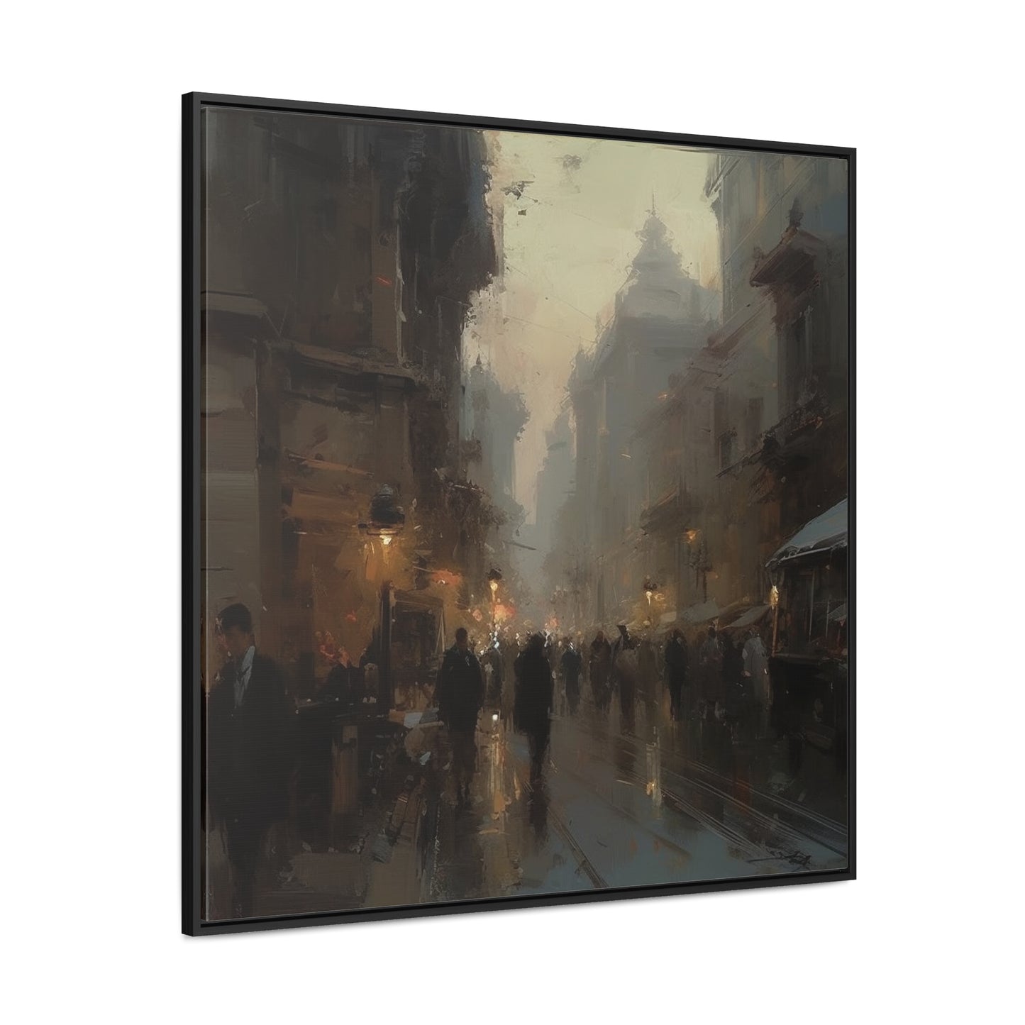 Social 4, Gallery Canvas Wraps, Square Frame