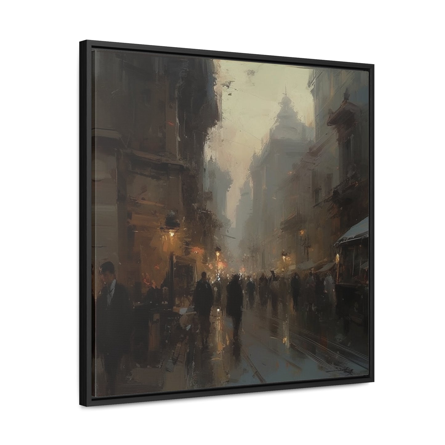 Social 4, Gallery Canvas Wraps, Square Frame