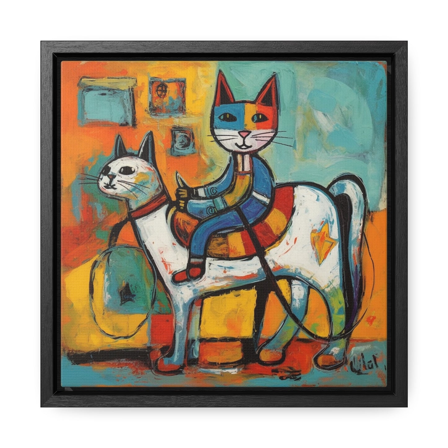 Cat 108, Gallery Canvas Wraps, Square Frame