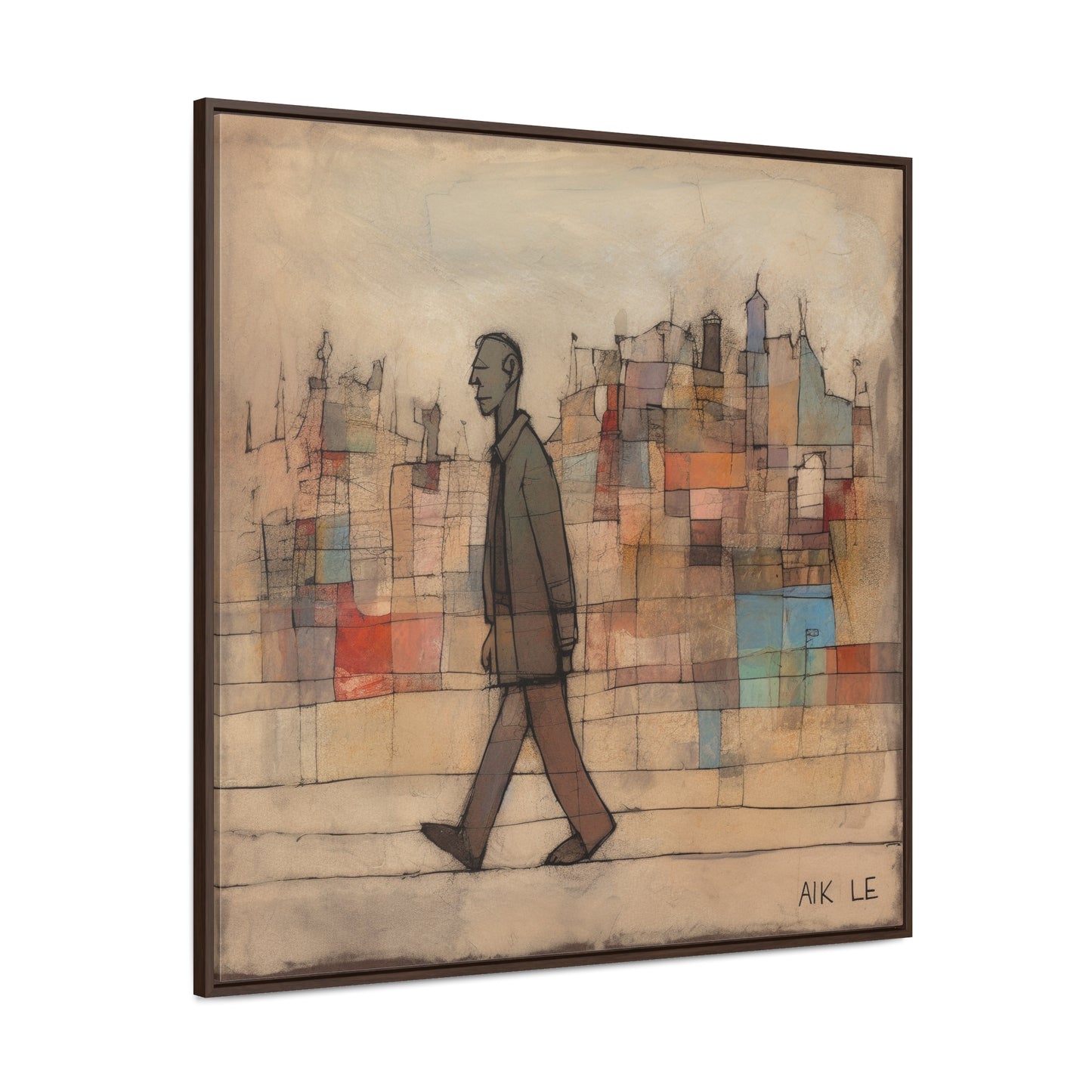 Sad Man 20, Valentinii, Gallery Canvas Wraps, Square Frame