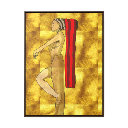 Woman in Gold, Original Eduard Pavel, Gallery Canvas Wraps, Vertical Frame