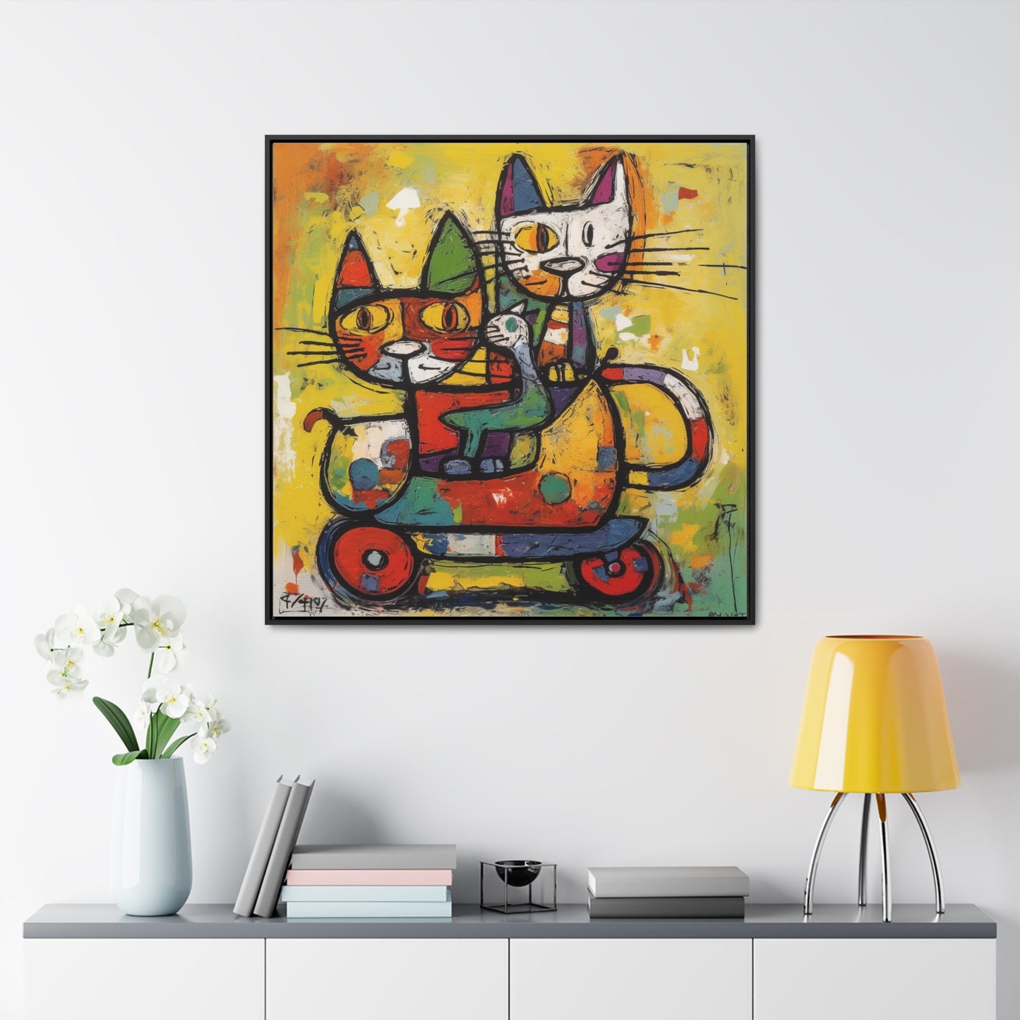 Cat 142, Gallery Canvas Wraps, Square Frame