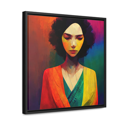 Lady's faces 9, Valentinii, Gallery Canvas Wraps, Square Frame