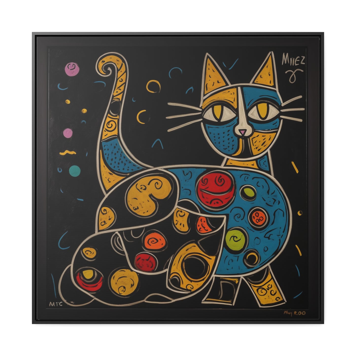 Cat 123, Gallery Canvas Wraps, Square Frame