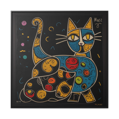 Cat 123, Gallery Canvas Wraps, Square Frame