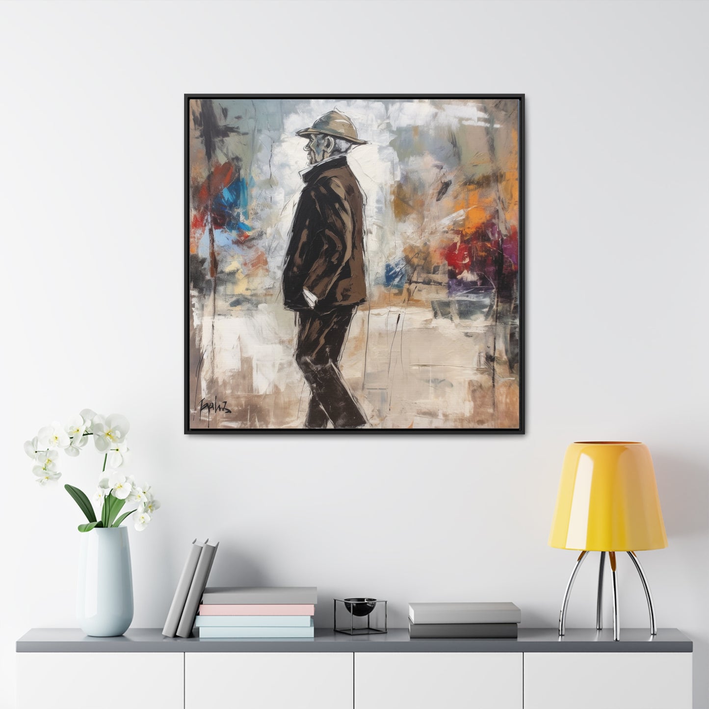 Sad Man 13, Valentinii, Gallery Canvas Wraps, Square Frame