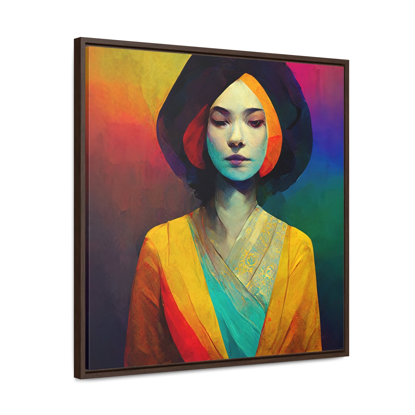 Lady's faces 6, Valentinii, Gallery Canvas Wraps, Square Frame