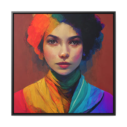 Lady's faces 2, Valentinii, Gallery Canvas Wraps, Square Frame