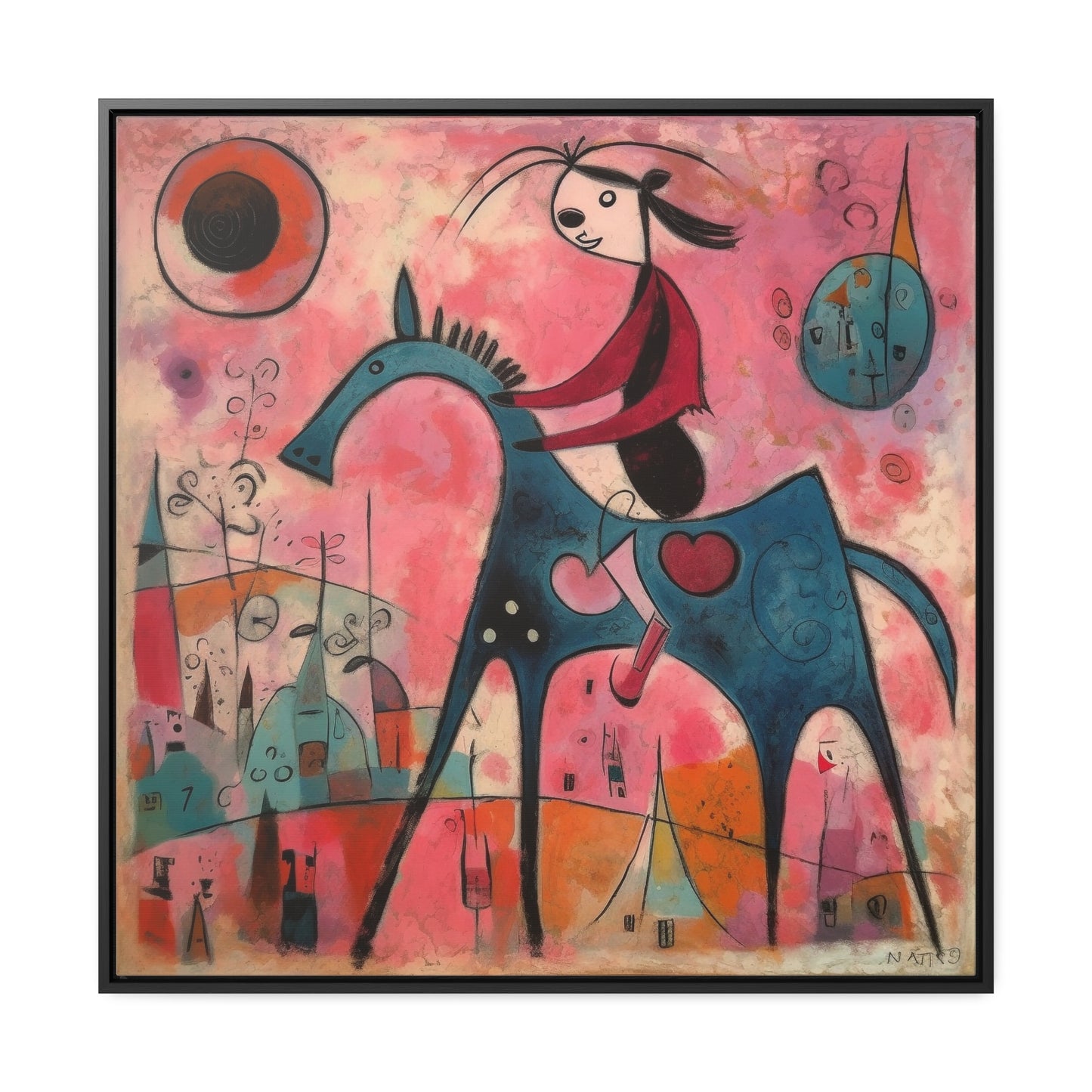 The Dreams of the Child 50, Gallery Canvas Wraps, Square Frame