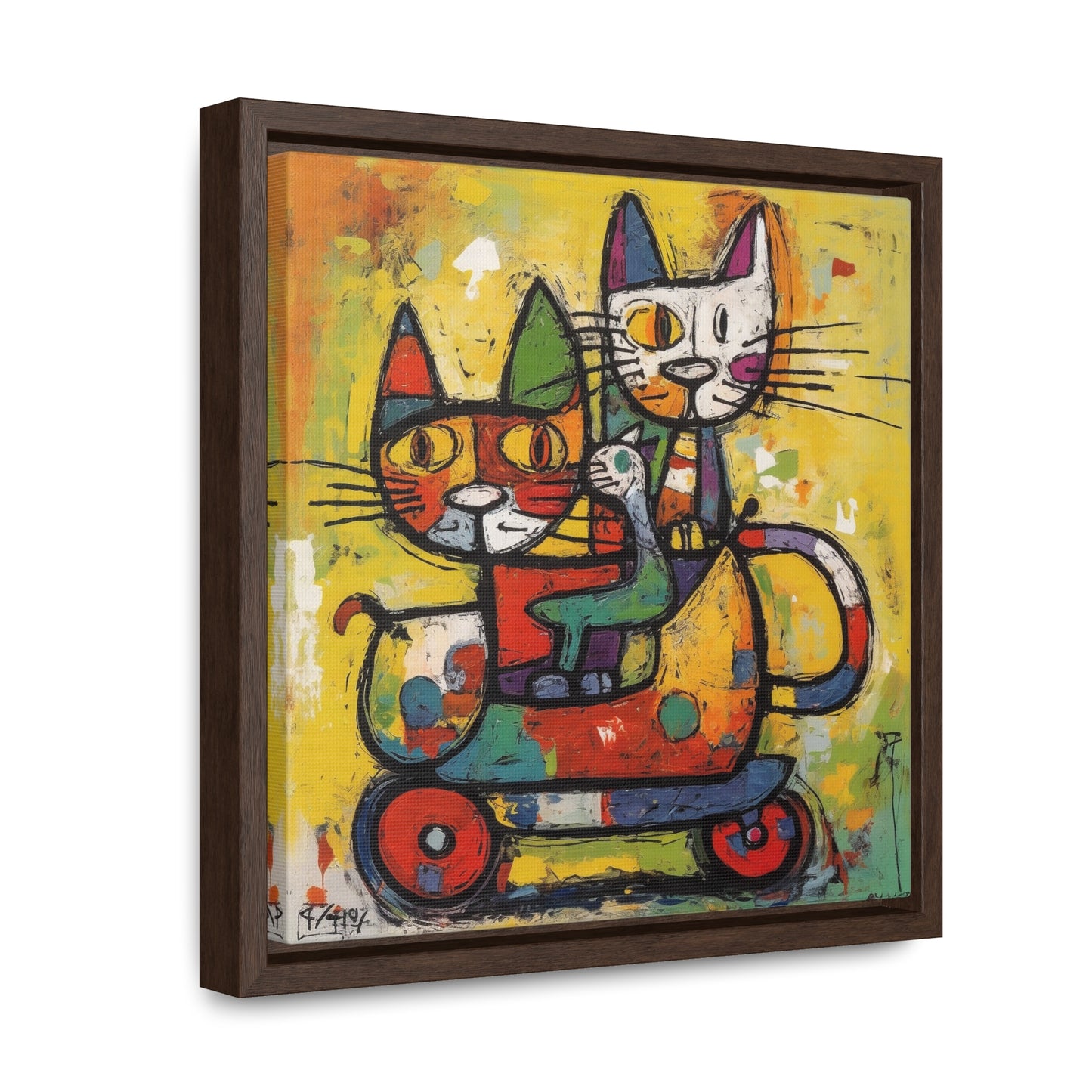 Cat 142, Gallery Canvas Wraps, Square Frame