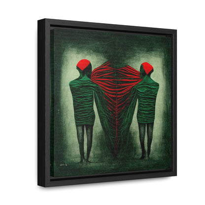 Loneliness Green Red 7, Valentinii, Gallery Canvas Wraps, Square Frame