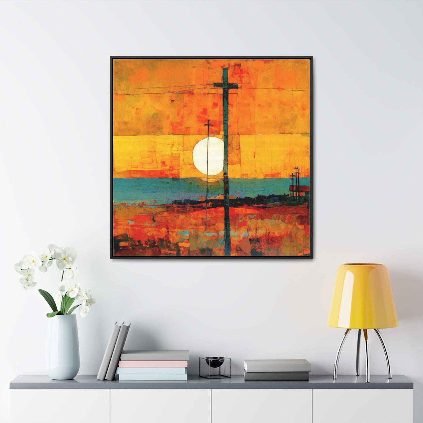 Land of the Sun 59, Valentinii, Gallery Canvas Wraps, Square Frame