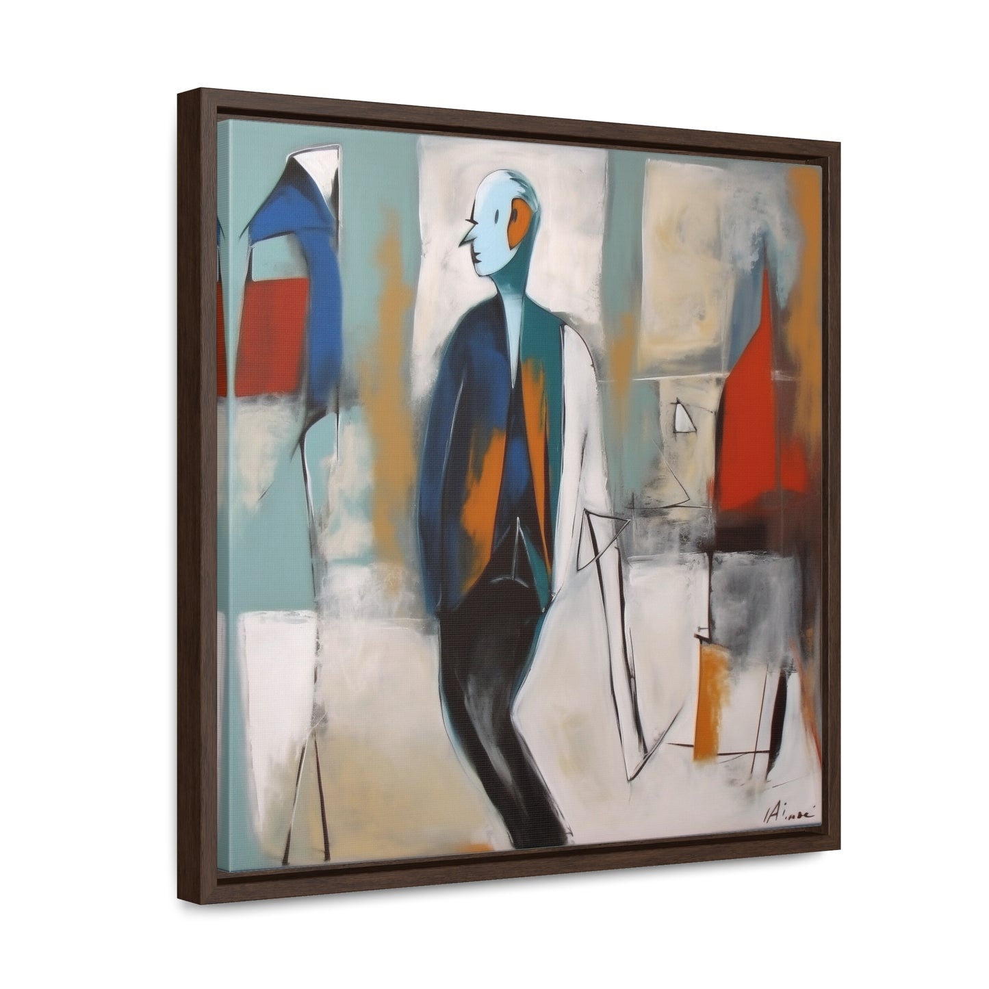 Sad Man 19, Gallery Canvas Wraps, Square Frame