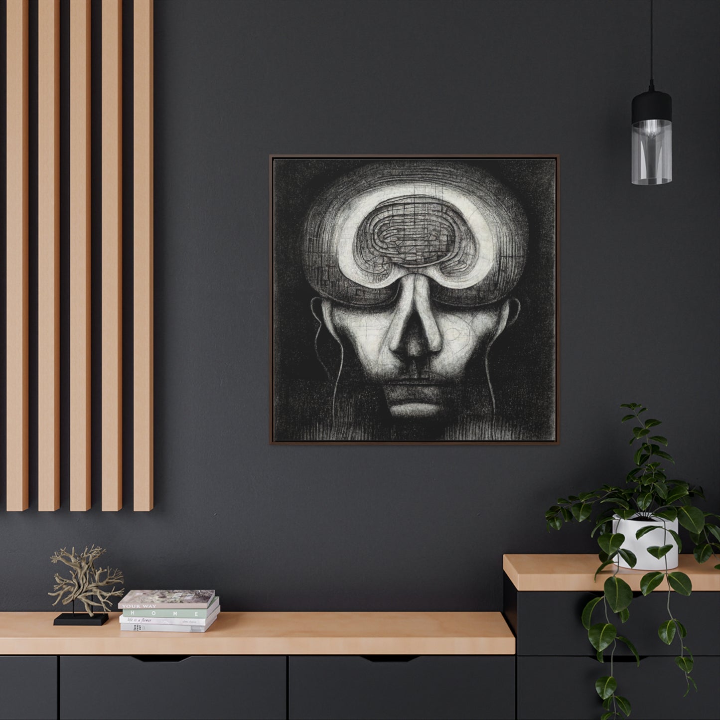 Brain 57, Valentinii, Gallery Canvas Wraps, Square Frame