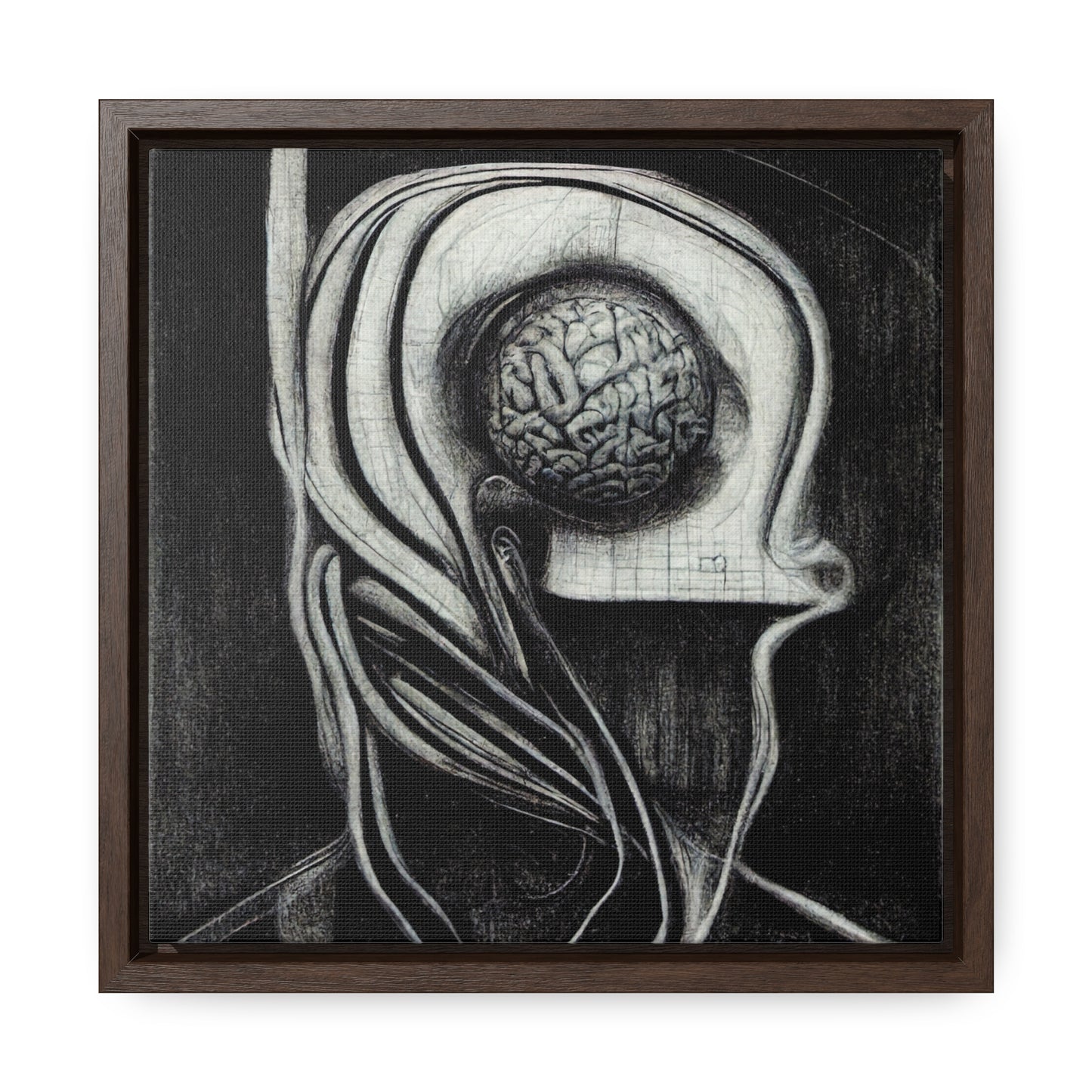 Brain 23, Valentinii, Gallery Canvas Wraps, Square Frame