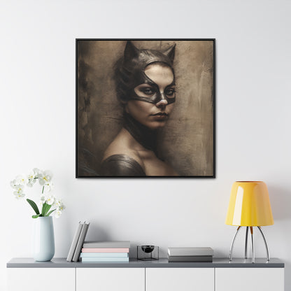 Cat Woman 18, Gallery Canvas Wraps, Square Frame