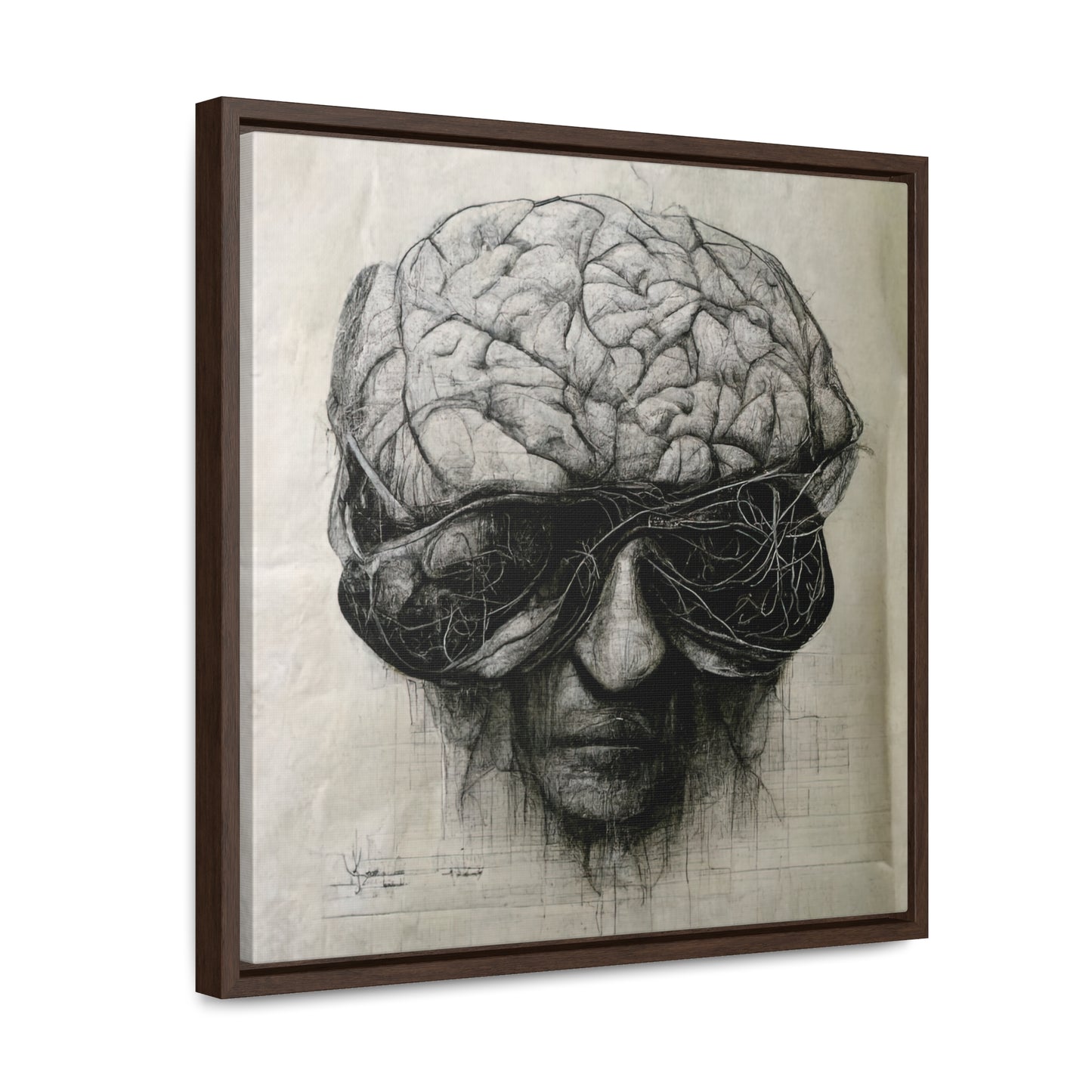 Brain 44, Valentinii, Gallery Canvas Wraps, Square Frame