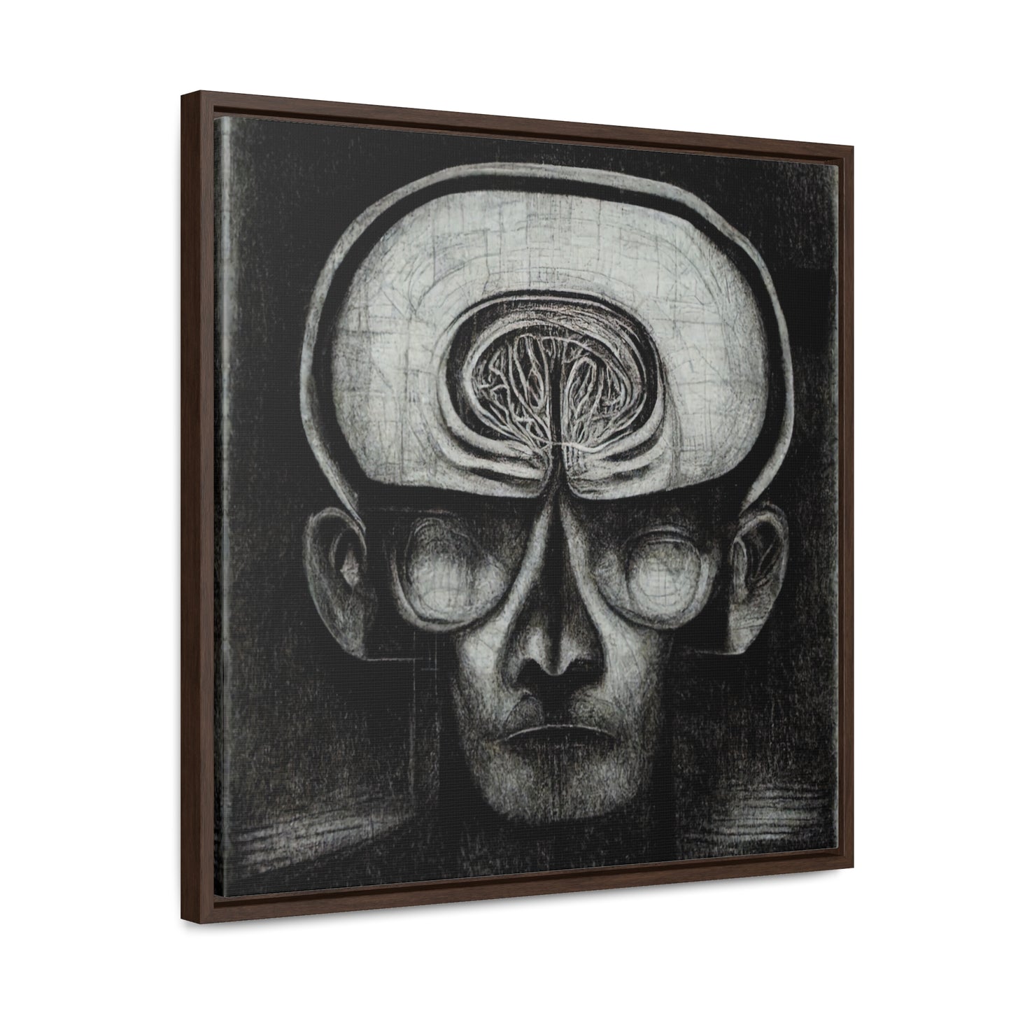 Brain 50, Valentinii, Gallery Canvas Wraps, Square Frame