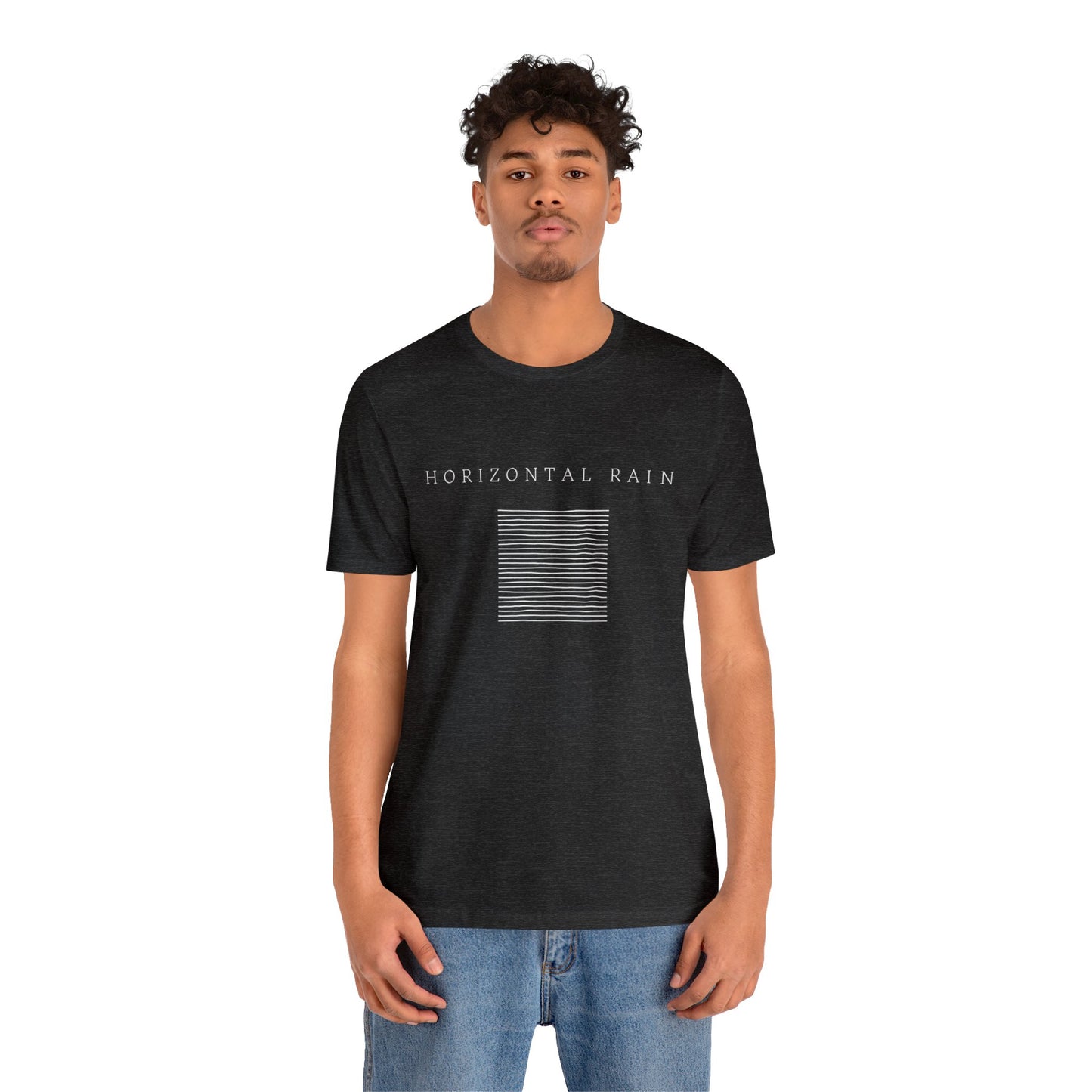 Horizontal Rain, Unisex Jersey Short Sleeve Tee