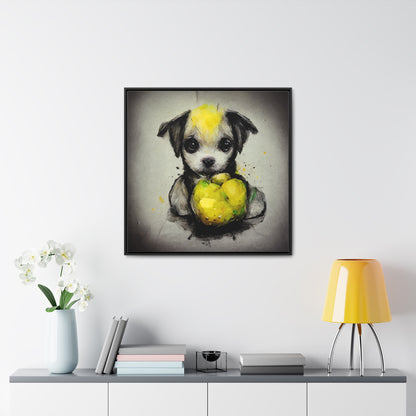 Dogs and Puppies 2, Valentinii, Gallery Canvas Wraps, Square Frame