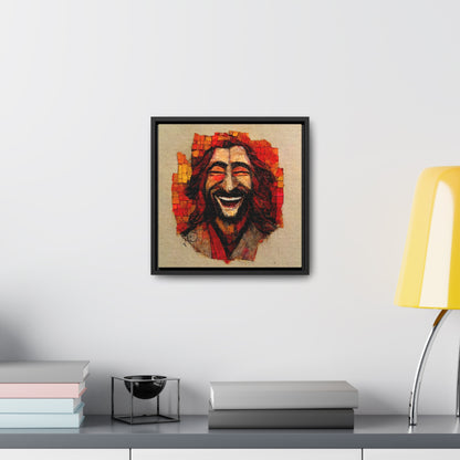 Jesus smiling 6, Valentinii, Gallery Canvas Wraps, Square Frame